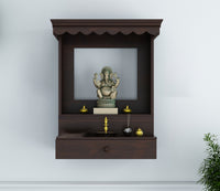 Pirvoeth Sheesham Wood Home Temple (Honey Finish)
