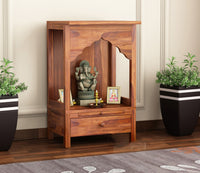 Waiqiar Sheesham Wood Home Temple (Honey Finish)
