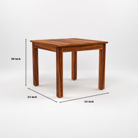 Morvex Sheesham Wood Dining Set 2 Seater (Honey Finish)