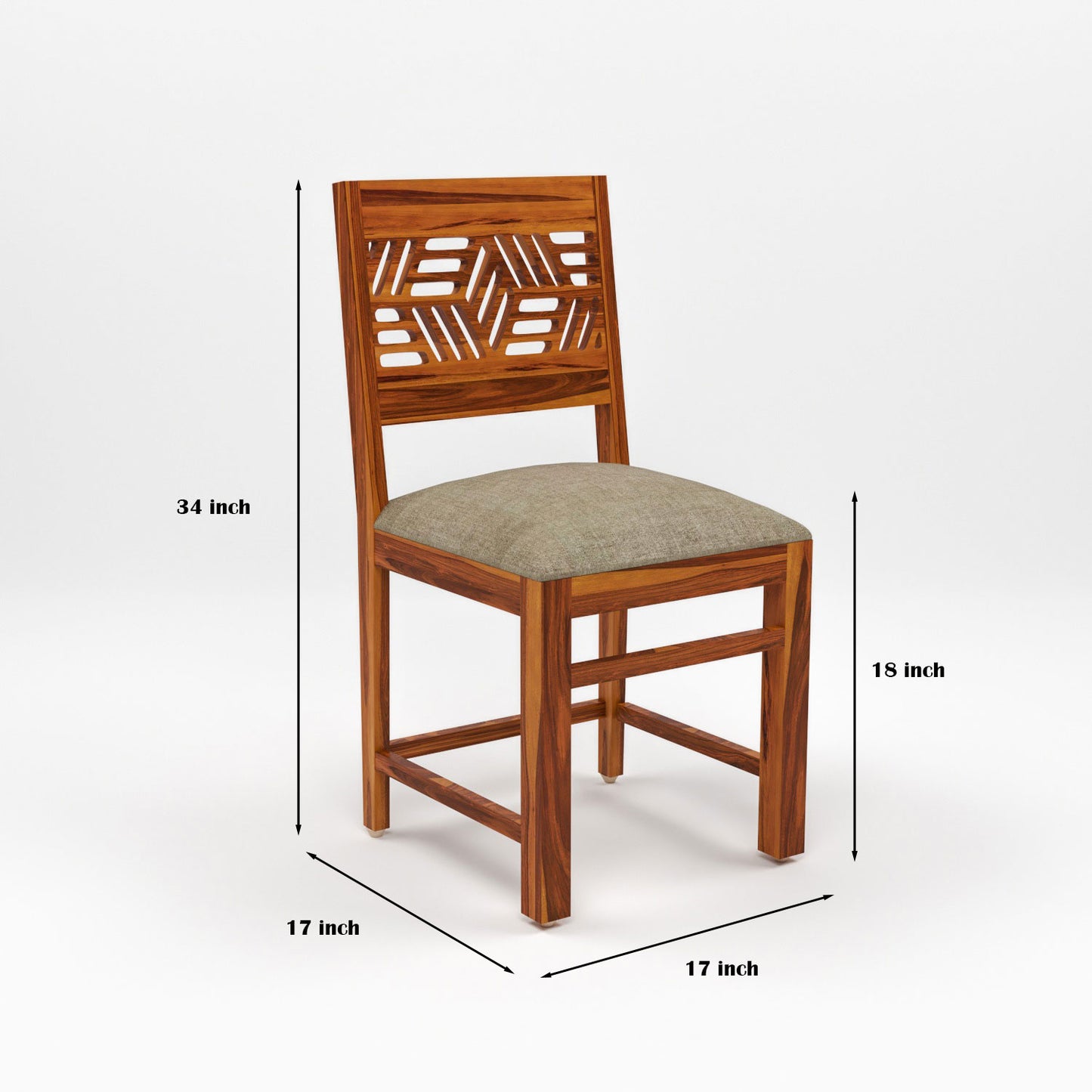 Morvex Sheesham Wood Dining Set 6 Seater (Honey Finish)
