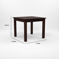 Lorveth Sheesham Wood Dining Set 2 Seater (Walnut Finish)