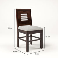 Solvian Sheesham Wood Dining Set 6 Seater (Walnut Finish)