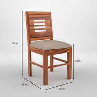 Solvian Sheesham Wood Dining Set 4 Seater 45x45x30 (Honey Finish)