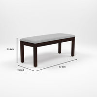 Lorveth Sheesham Wood Dining Set 6 Seater With Bench (Walnut Finish)