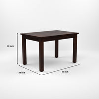 Morvex Sheesham Wood Dining Set 4 Seater 45x45x30 (Walnut Finish)