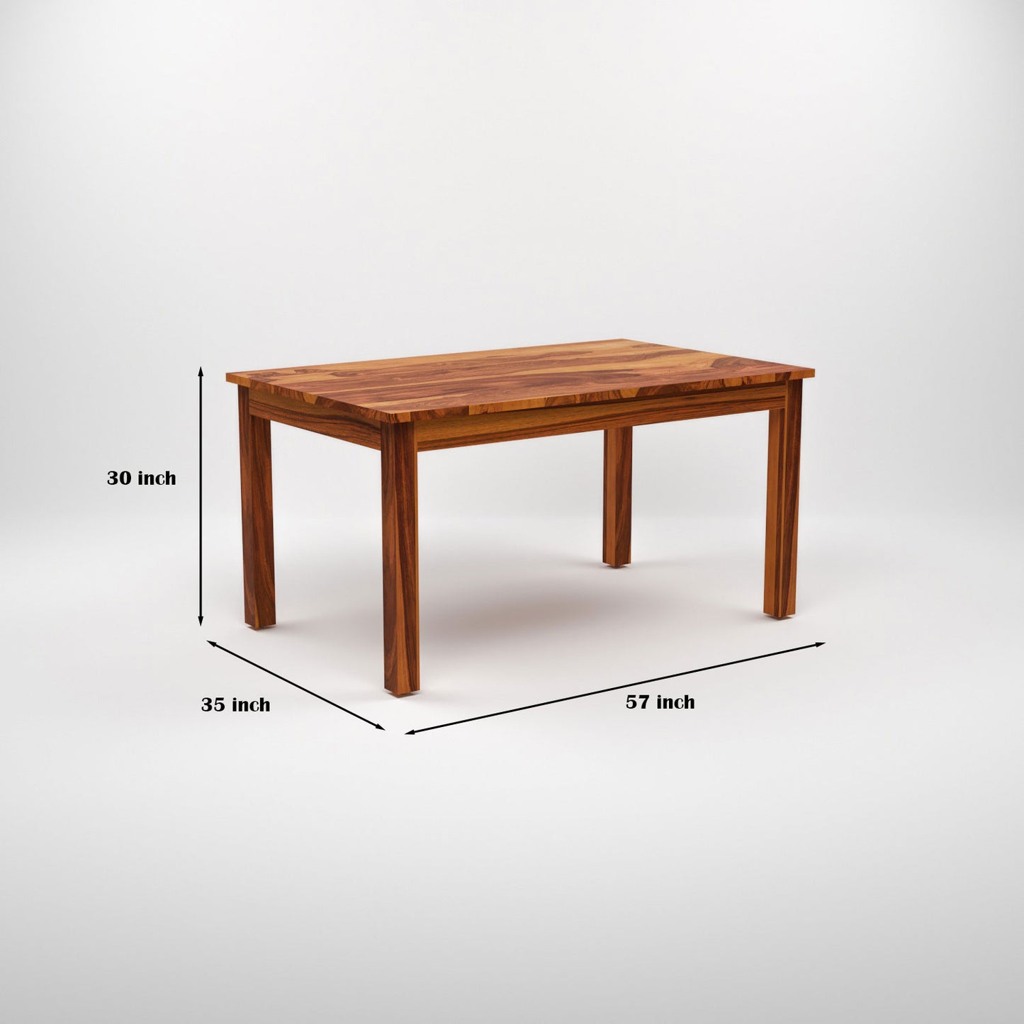 Morvex Sheesham Wood Dining Set 6 Seater (Honey Finish)