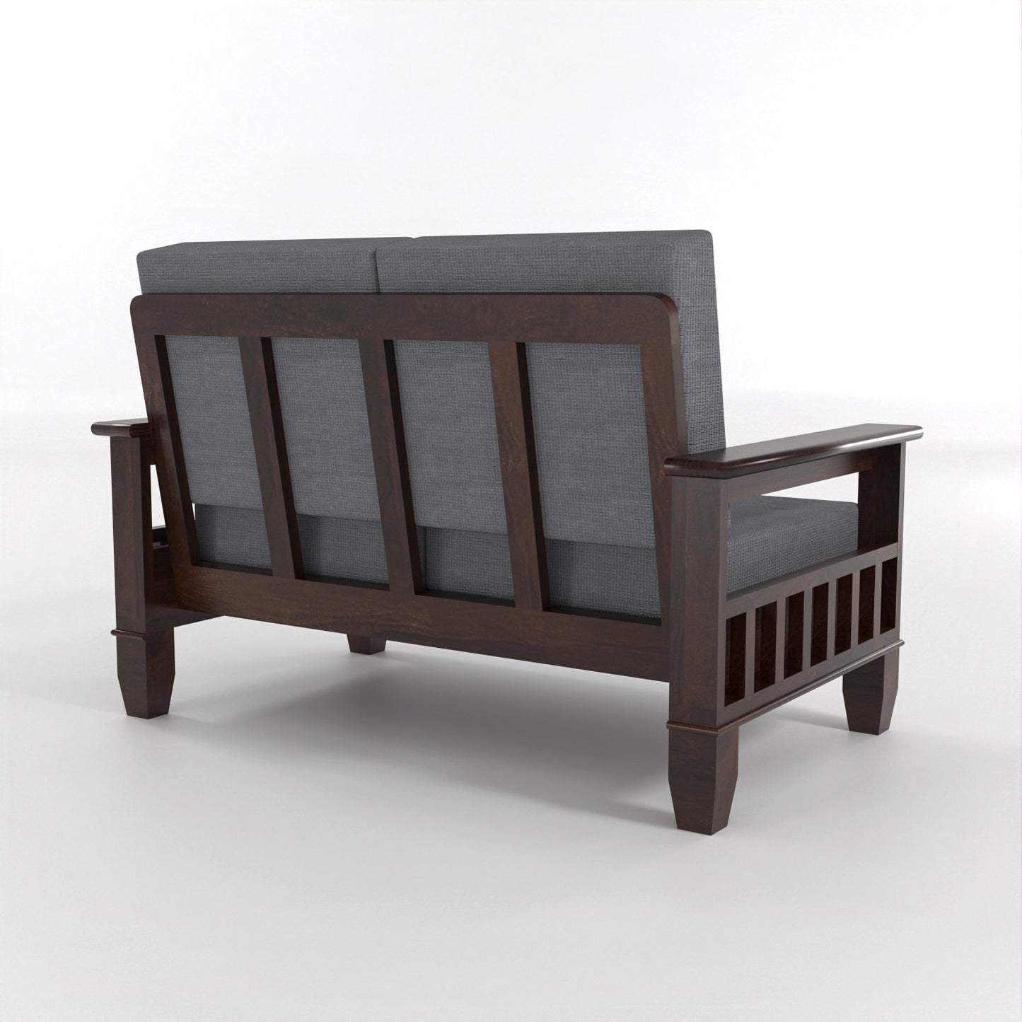 Trivralionel 5 Seater Solid Sheesham Wood Sofa Set  3+2 (Walnut Finish)
