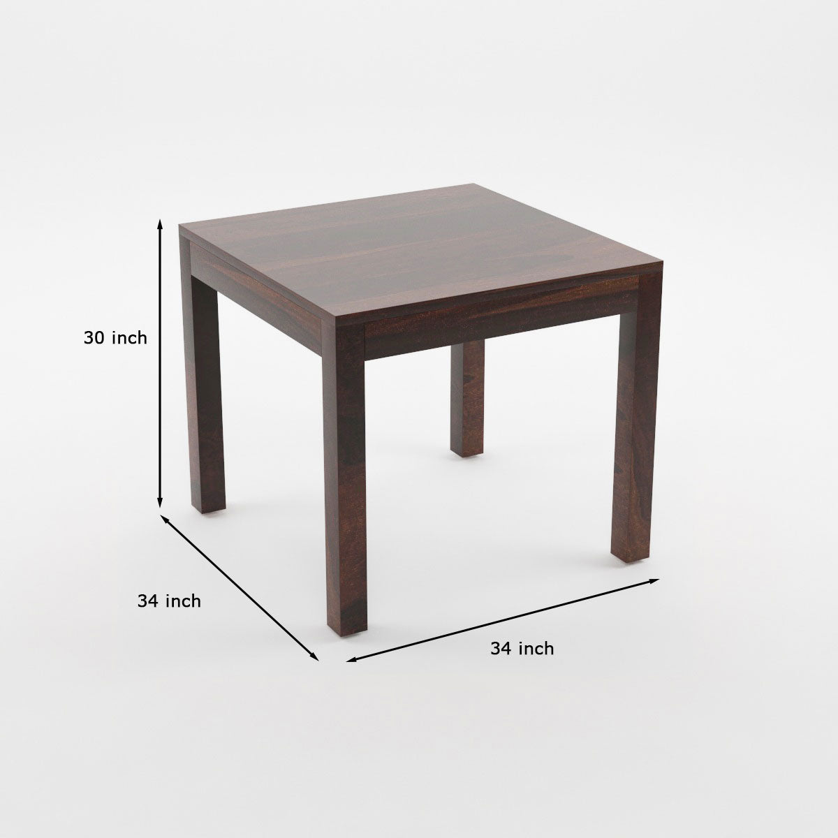 Norvik Sheesham Wood Dining Set 4 Seater (Walnut Finish)