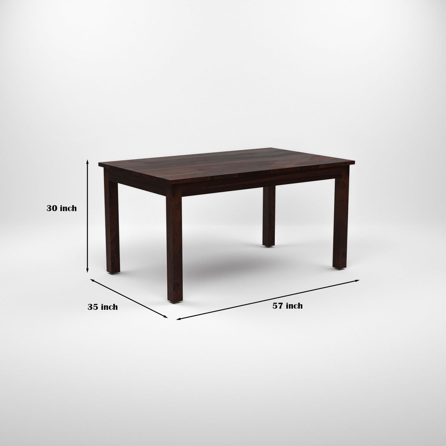Lorveth Sheesham Wood Dining Set 6 Seater With Bench (Walnut Finish)