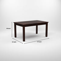 Lorveth Sheesham Wood Dining Set 6 Seater With Bench (Walnut Finish)