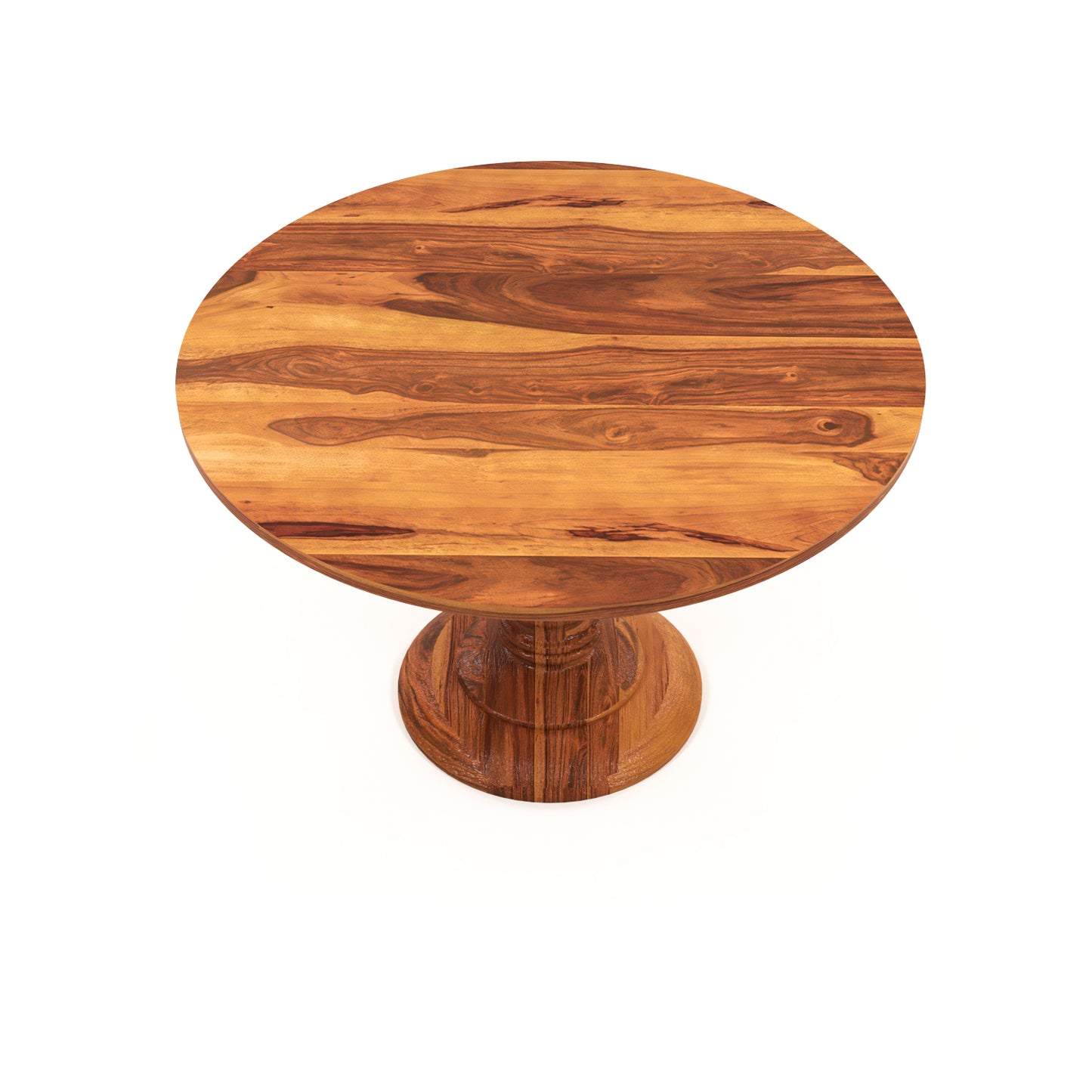 Elvara Sheesham Wood Dining Set 4 Seater (Honey Finish)