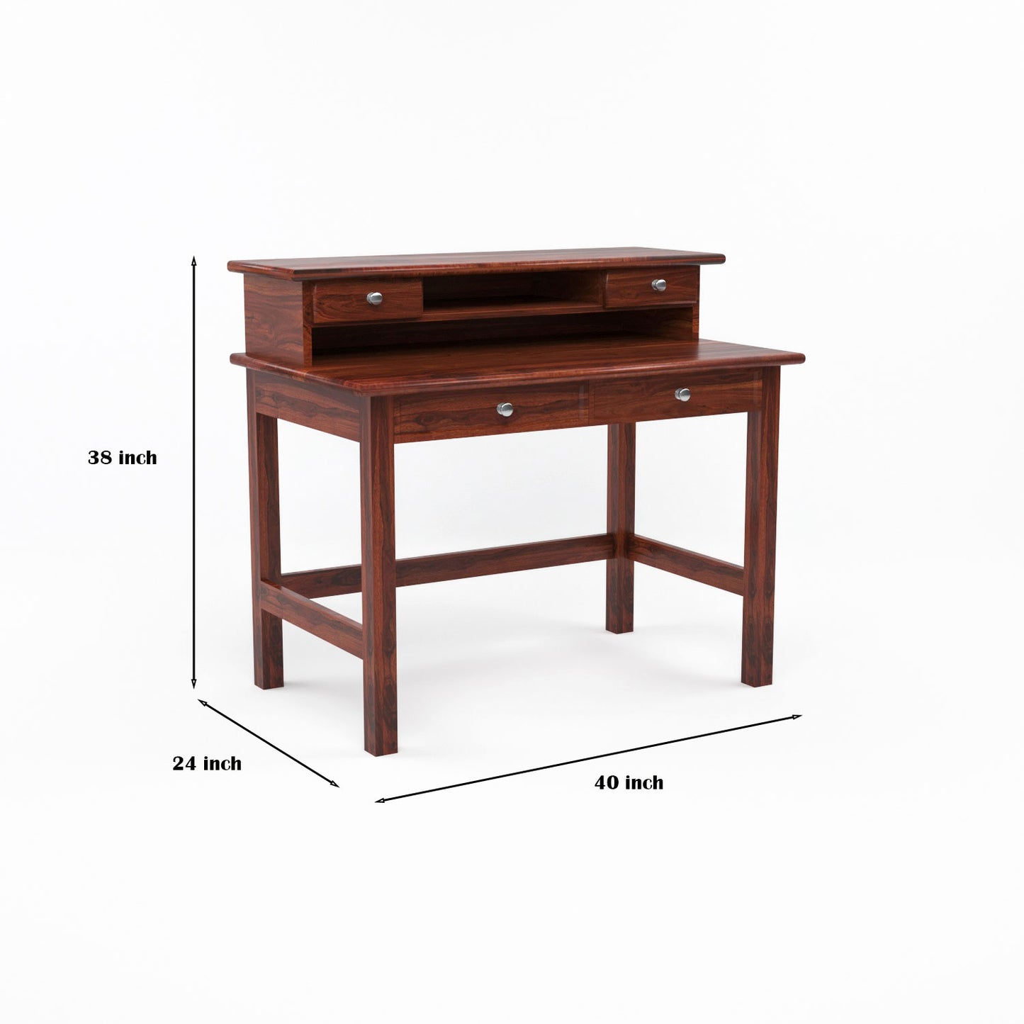 Avorin  Solid Sheesham Wood  Study Desk  (Mahogany Finish)
