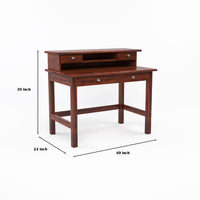 Avorin  Solid Sheesham Wood  Study Desk  (Mahogany Finish)