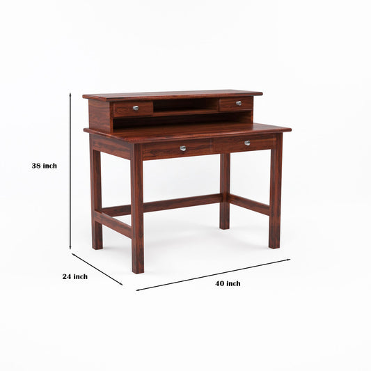 Avorin  Solid Sheesham Wood  Study Desk  (Mahogany Finish)
