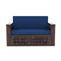 Orvan Solid Sheesham Wooden 2 Seater diamond Sofa Cum Bed (Walnut ,Finish )