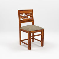 Morvex Sheesham Wood Dining Set 6 Seater (Honey Finish)