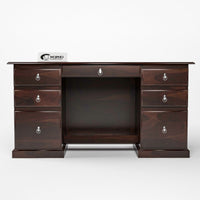 Sornel Solid Sheesham Wood Study Desk (Walnut  Finish)
