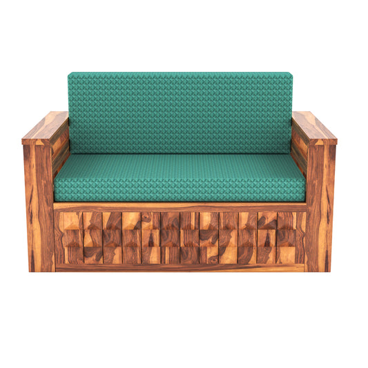 Orvan Solid Sheesham Wooden 2 Seater diamond Sofa Cum Bed (Honey ,Finish )