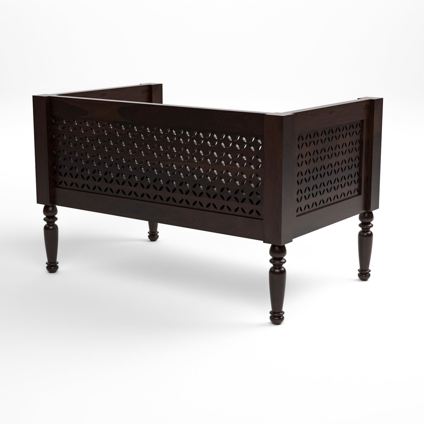 Marvon  Solid Sheesham Wooden 4 Seater Sofa Set (Walnut Finish )