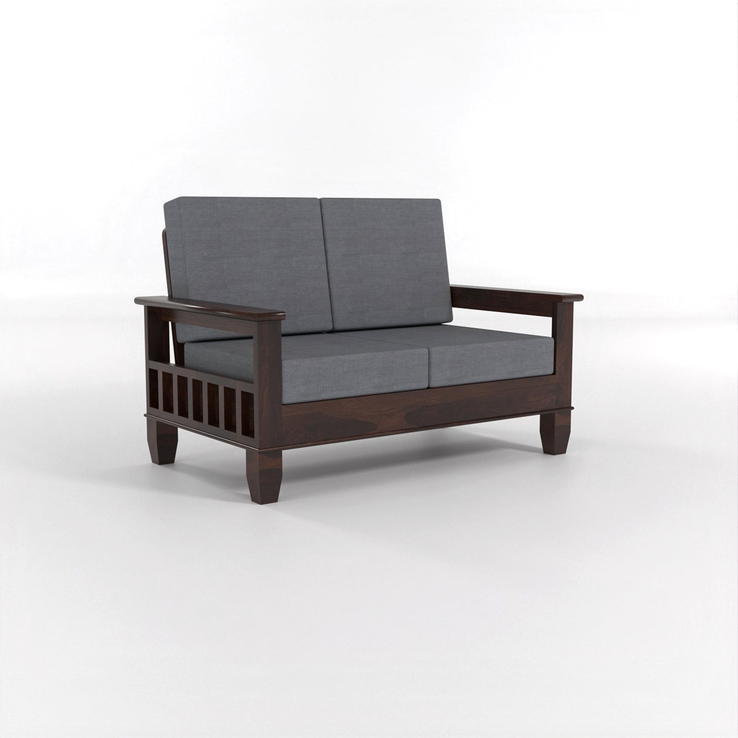 Trivralionel 4 Seater Solid Sheesham Wood Sofa Set (Walnut Finish)