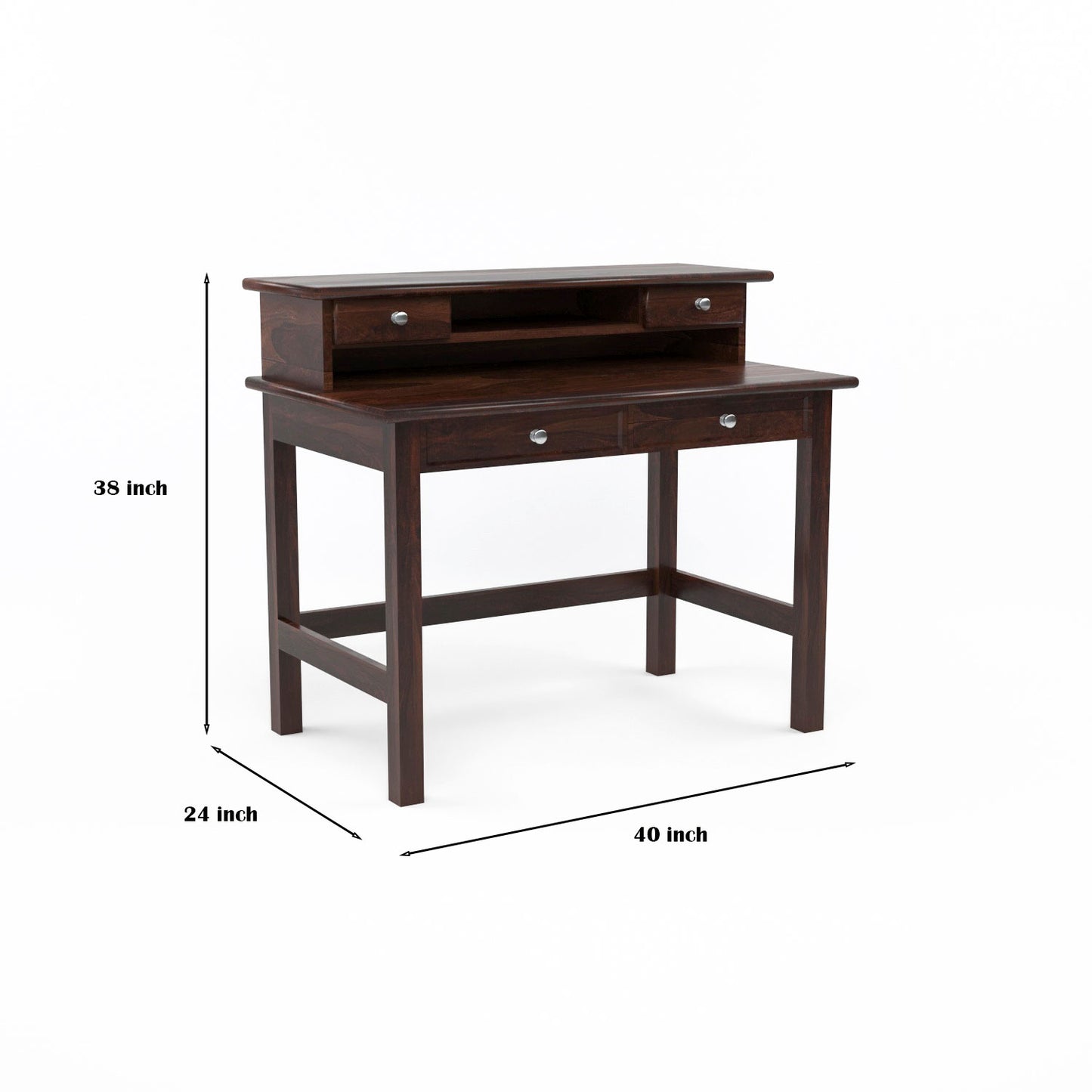 Avorin  Solid Sheesham Wood  Study Desk  (Walnut Finish)