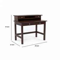 Avorin  Solid Sheesham Wood  Study Desk  (Walnut Finish)