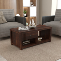 Myric solid  Sheesham Wood Coffee Table (Walnut Finish)