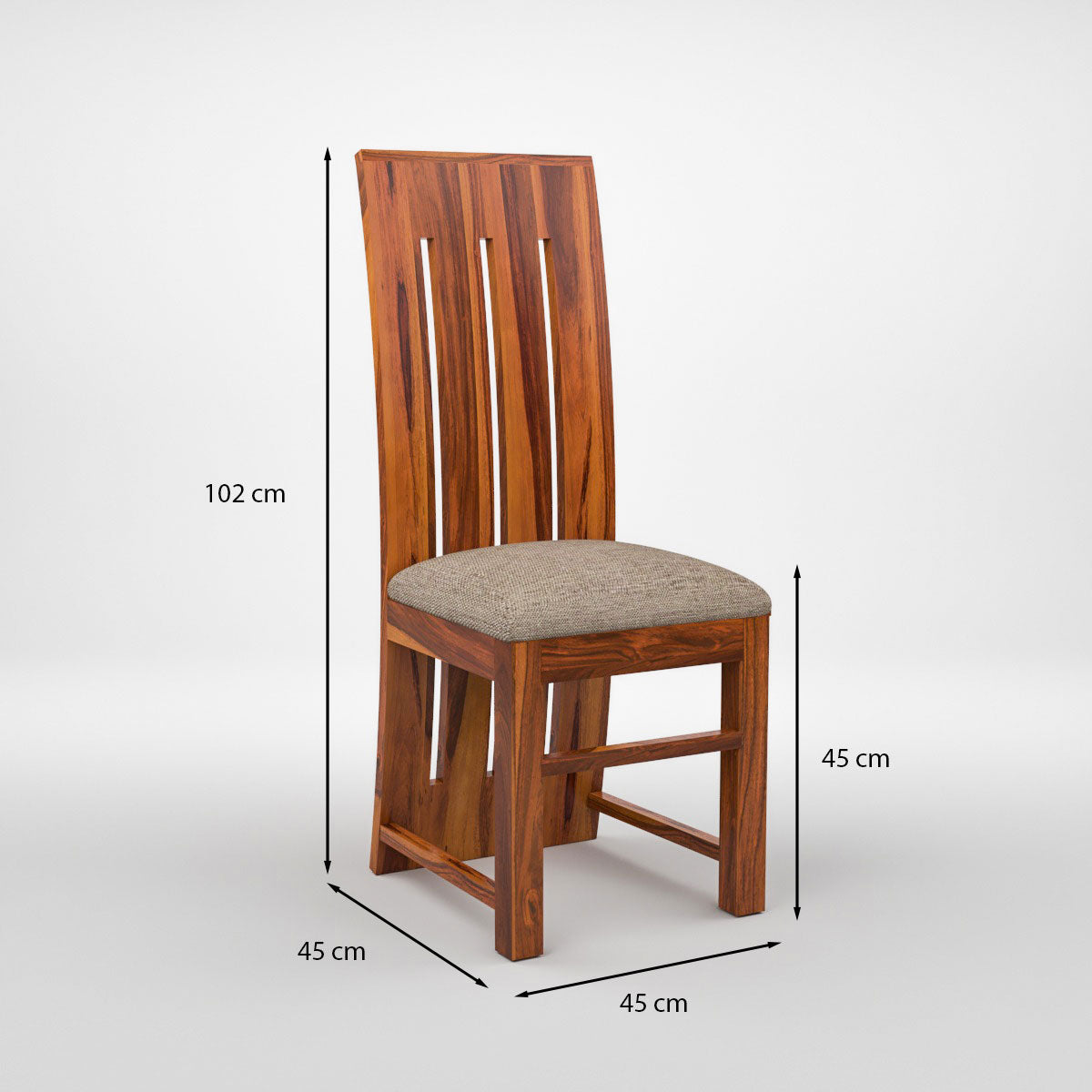 Zephora Sheesham Wood Dining Set 4 Seater With Bench (Honey Finish)