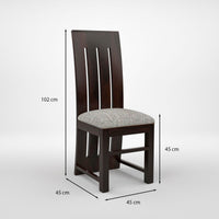 Zephora Sheesham Wood Dining Set 4 Seater (Walnut Finish)