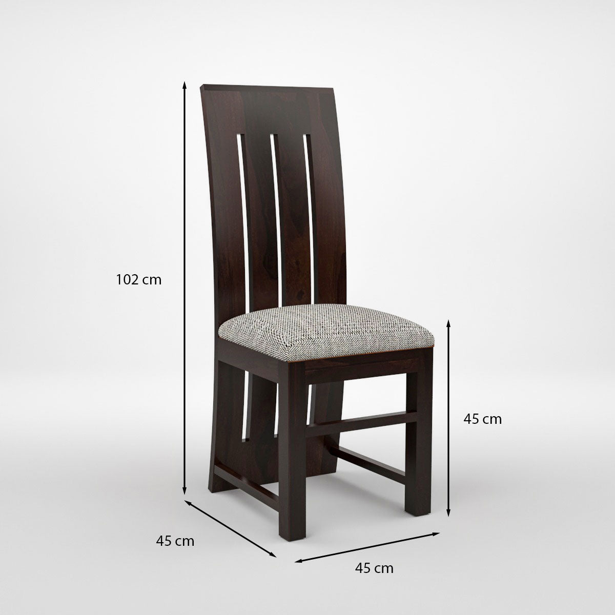 Zephora Hollo Sheesham Wood Dining Set 6 Seater (Walnut Finish)