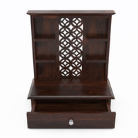 Jeaxouion Sheesham Wood Home Temple (Honey Finish)