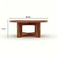 Arven Solid Sheesham Wood Coffee Table (Honey Finish)