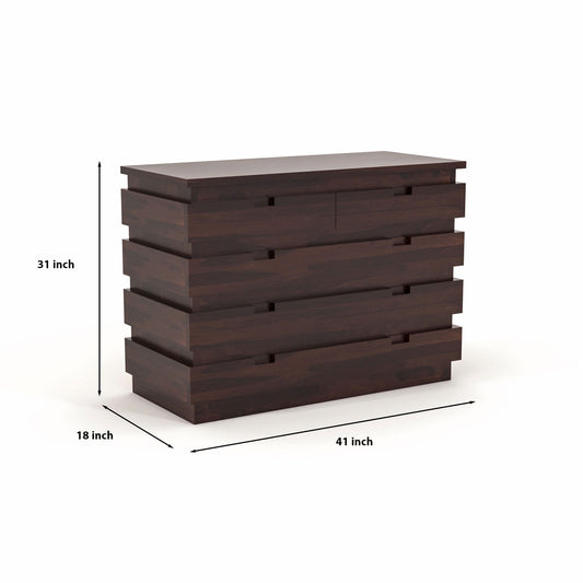 Pivra Solid Sheesham Wood Sideboard and Cabinets (Walnut Finish)