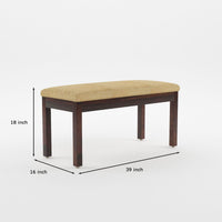 Norvik Sheesham Wood Dining Set 6 Seater With Bench (Walnut Finish)