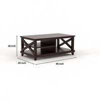 Kronel Solid Sheesham Wood Coffee Table (Walnut Finish) (Copy)