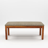 Morvex Sheesham Wood Dining Set 6 Seater With Bench (Honey Finish)