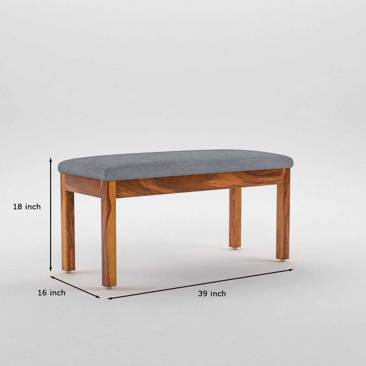 Norvik Sheesham Wood Dining Set 6 Seater With Bench (Honey Finish)