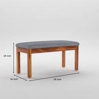 Norvik Sheesham Wood Dining Set 6 Seater With Bench (Honey Finish)