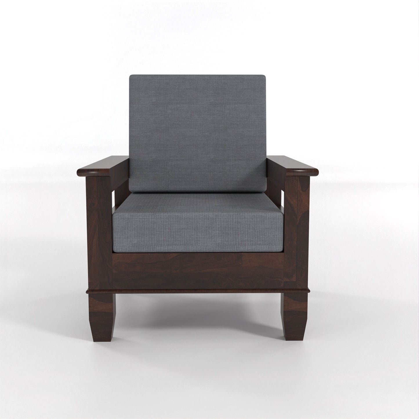 Trivralionel 6  Seater Solid Sheesham Wood Sofa Set 3+2+1 (Walnut Finish)