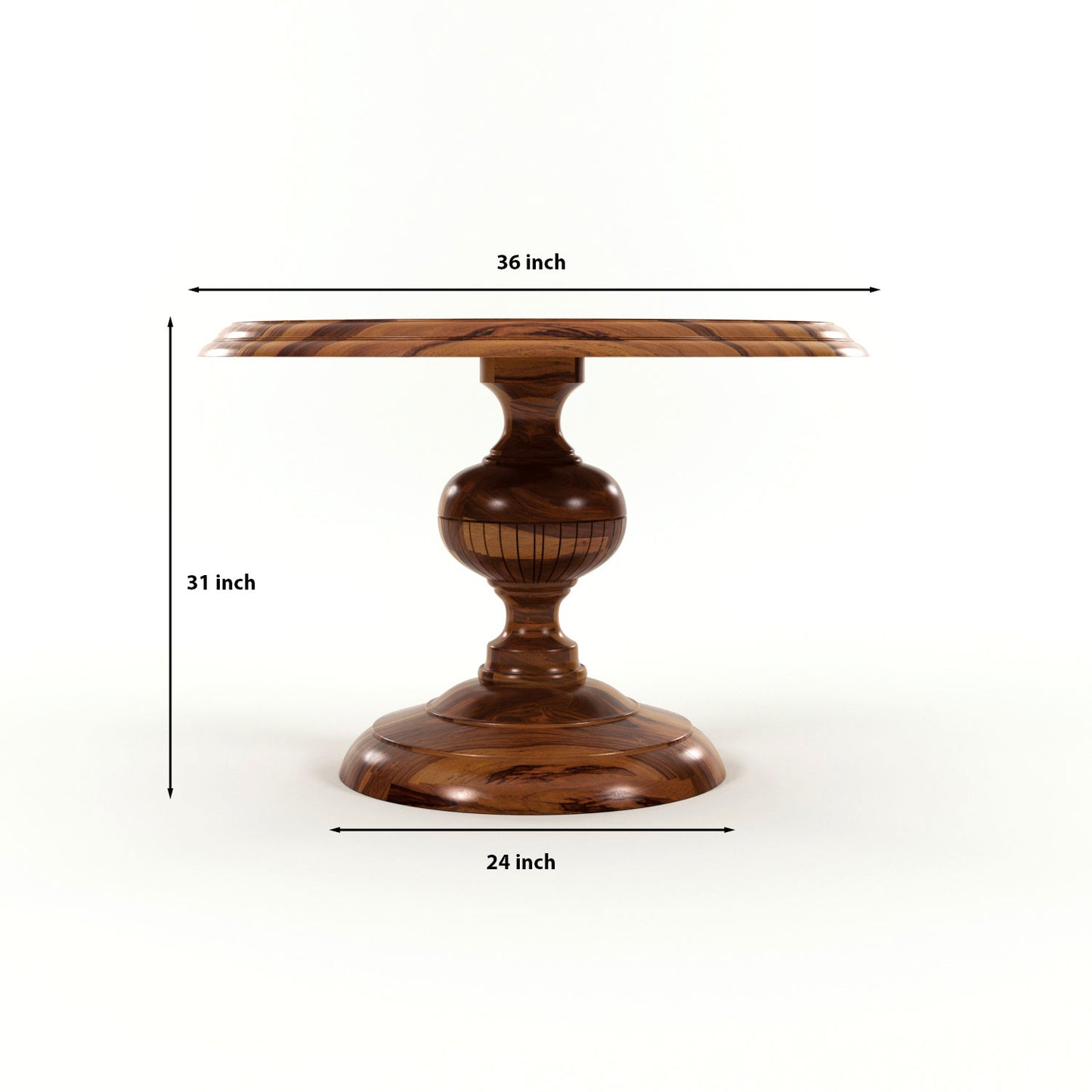 Dravik Sheesham Wood Dining Set 4 Seater (Honey Finish)