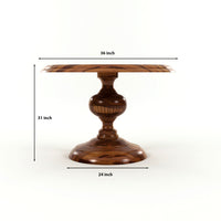Dravik Sheesham Wood Dining Set 4 Seater (Honey Finish)