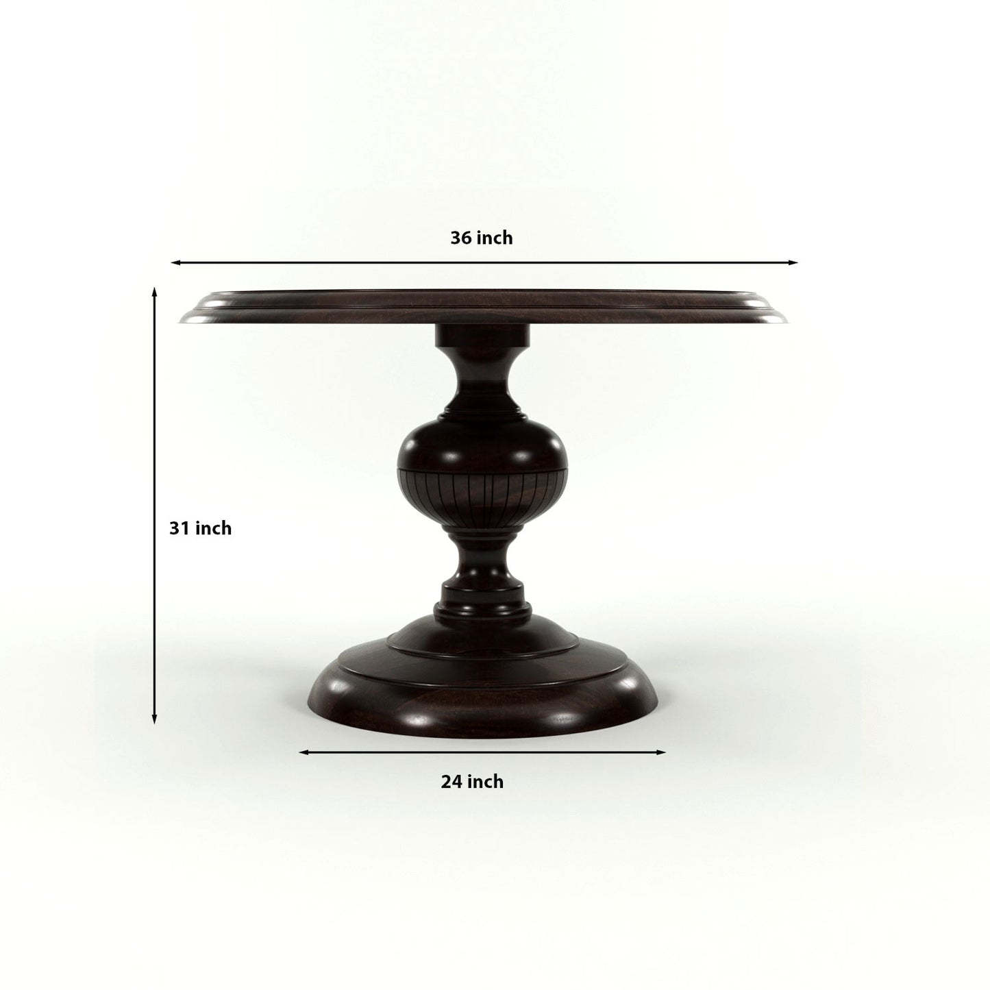 Dravik Sheesham Wood Dining Set 4 Seater (Walnut Finish)