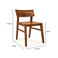 Dravik Sheesham Wood Dining Set 4 Seater (Honey Finish)