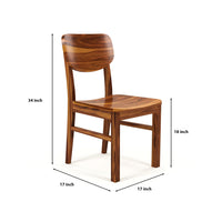 Elvara Sheesham Wood Dining Set 4 Seater (Honey Finish)