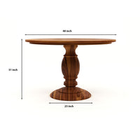 Elvara Sheesham Wood Dining Set 4 Seater (Honey Finish)