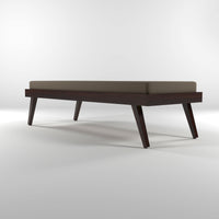 Lomric Solid Sheesham Wood Diwan Bed (Walnut Finish )