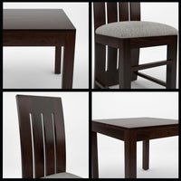 Zephora Sheesham Wood Dining Set 4 Seater With Bench (Walnut Finish)