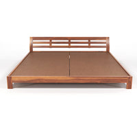 Umrel Solid Sheesham Wood Queen  Size Bed Without Storage (Honey. Finish)