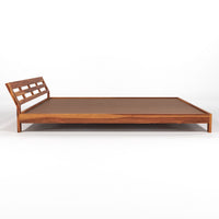Umrel  Solid Sheesham Wood King Size Bed Without Storage (Honey. Finish)