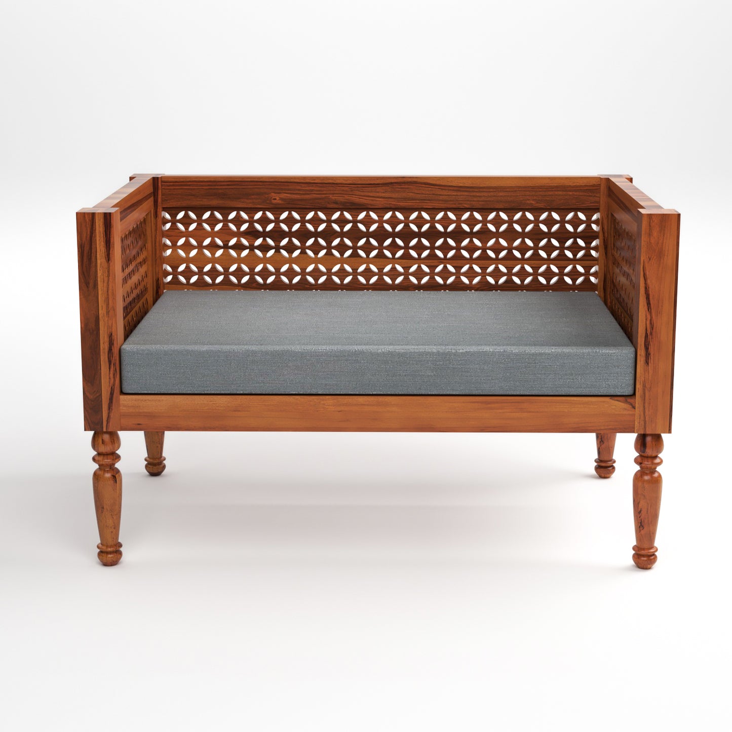 Drivor Solid Sheesham Wooden 7 Seater Sofa Set (Honey Finish)